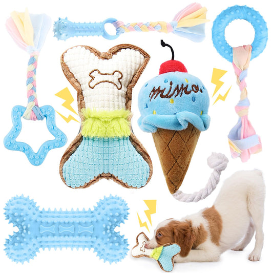 6-Pack Puppy Teething Toys Set