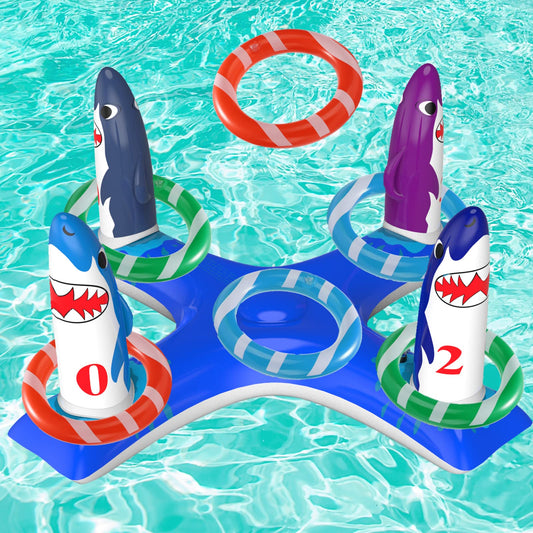 Shark & Flamingo Floating Pool Toy Set