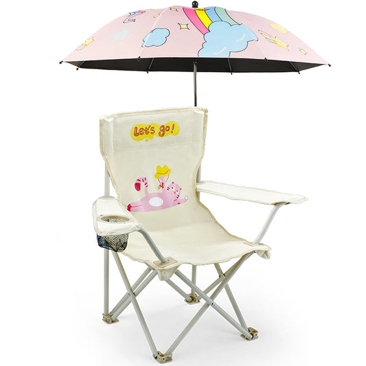 Beach Folding Camping Chair with Umbrella