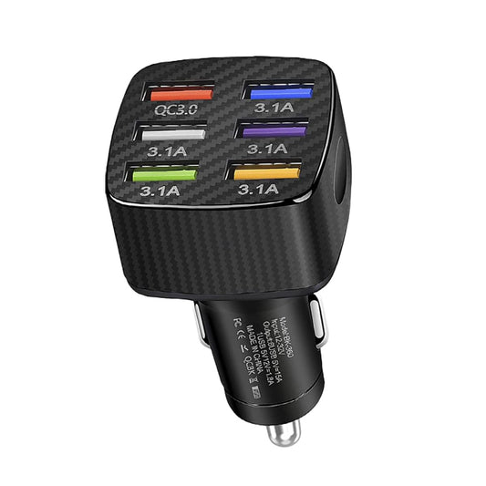 6-Port USB Car Charger Adapter