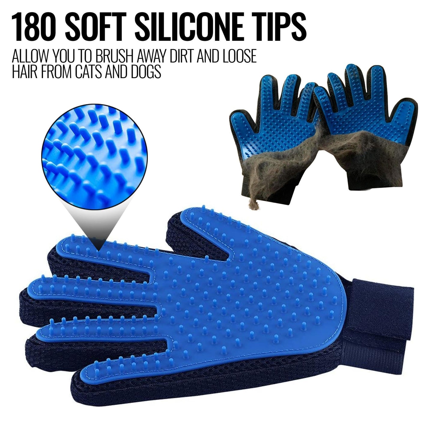 Deshedding Hair Removal & Massage Brush Mitt