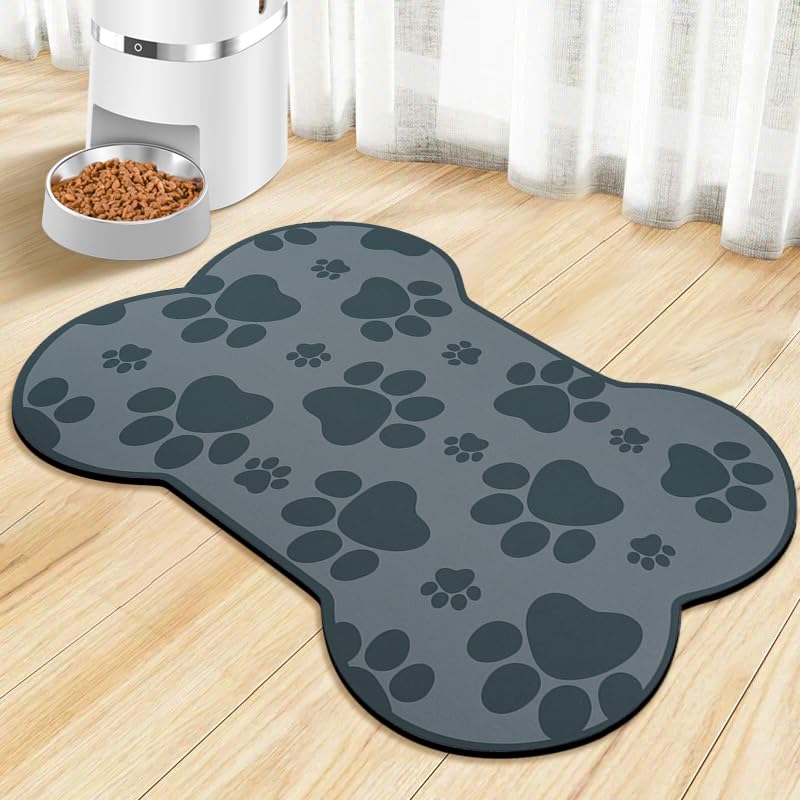 Absorbent Pet Feeding Mat for Food & Water Bowls
