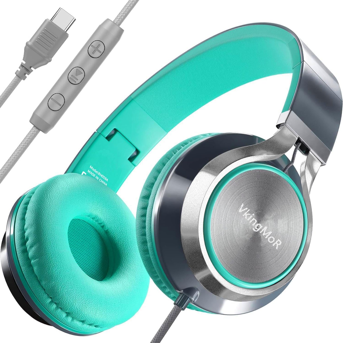 Wired Headphones with Mic & Volume Control