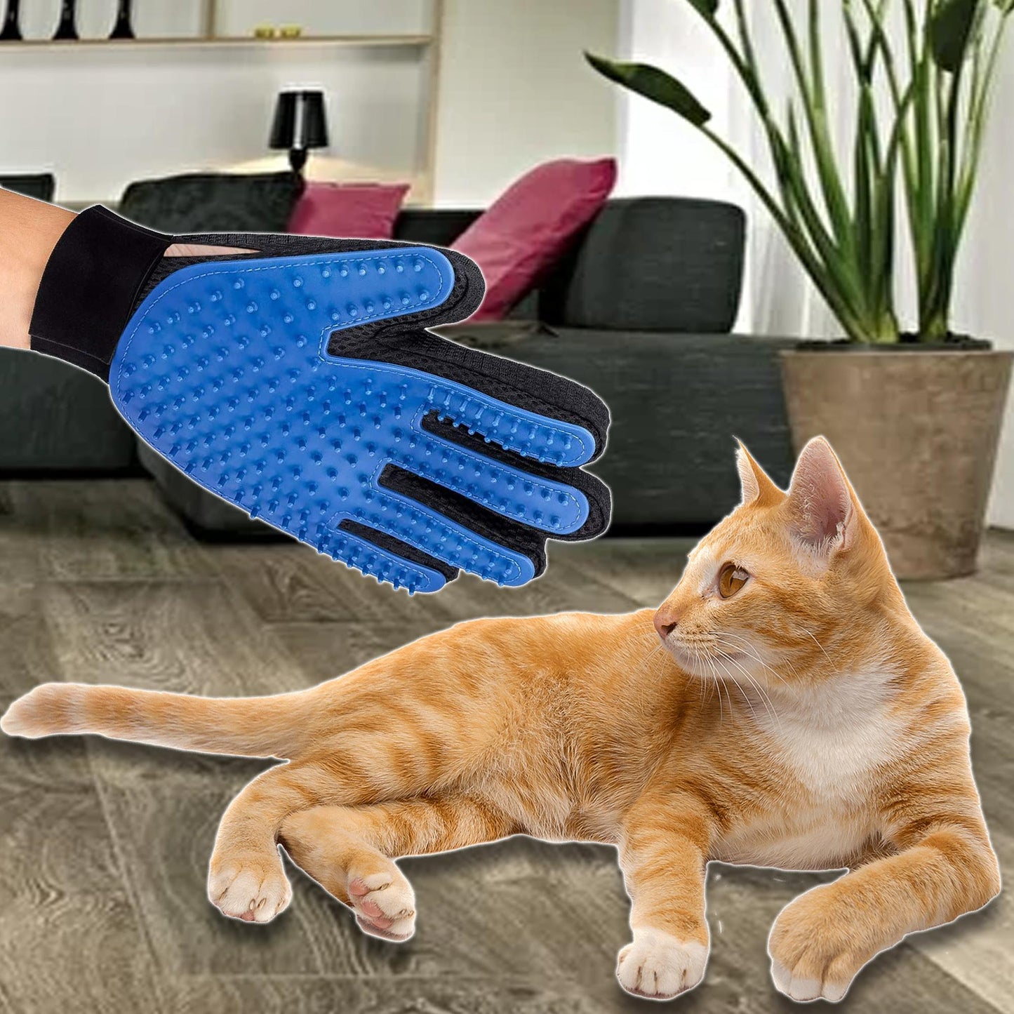 Deshedding Hair Removal & Massage Brush Mitt