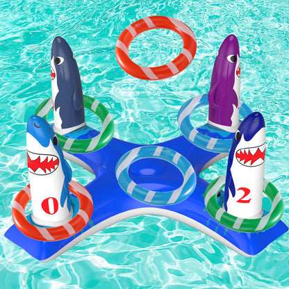 Shark & Flamingo Floating Pool Toy Set