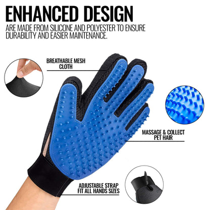 Deshedding Hair Removal & Massage Brush Mitt