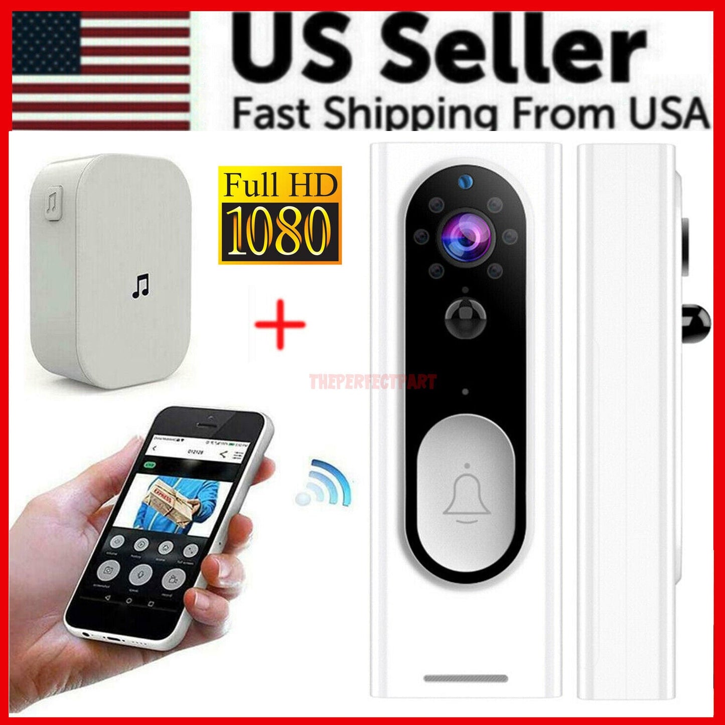 1080P HD Security Camera with Wireless Chime
