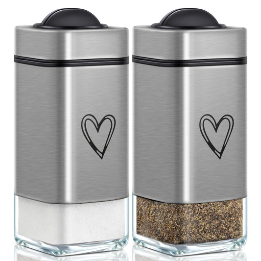 Stainless Steel Salt and Pepper Shakers Set