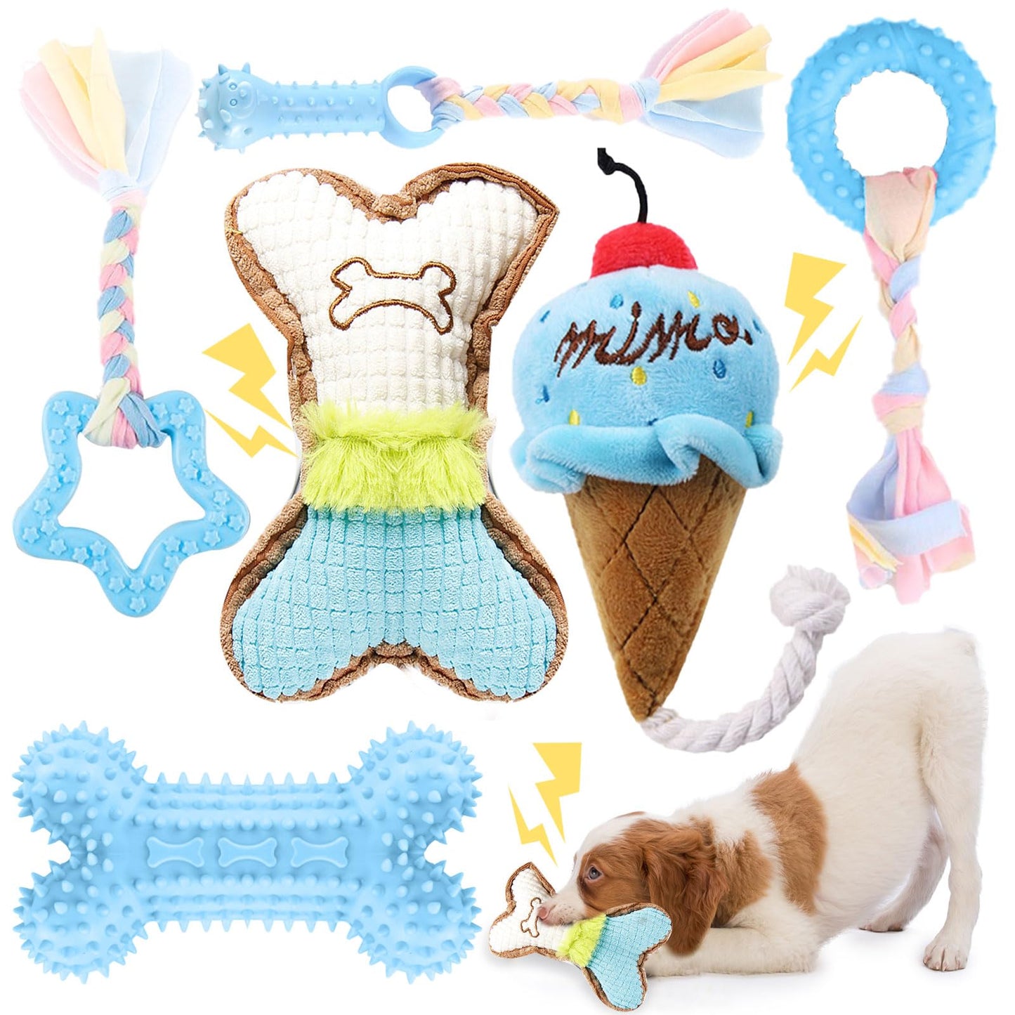 6-Pack Puppy Teething Toys Set